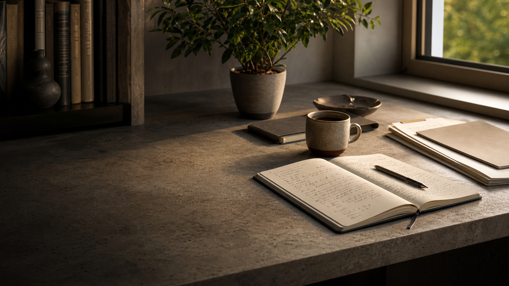 Notizbuch mit handschriftlichen Notizen — Symbol fürs Planen der eigenen Anlagestrategie