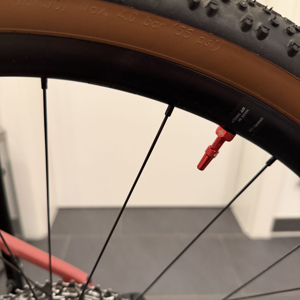 Tubeless-Ventil an der DT Swiss Felge