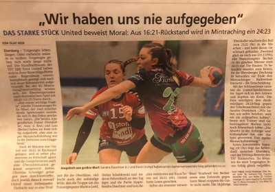 Zeitungsausschnitt: „Wir haben uns nie aufgegeben“