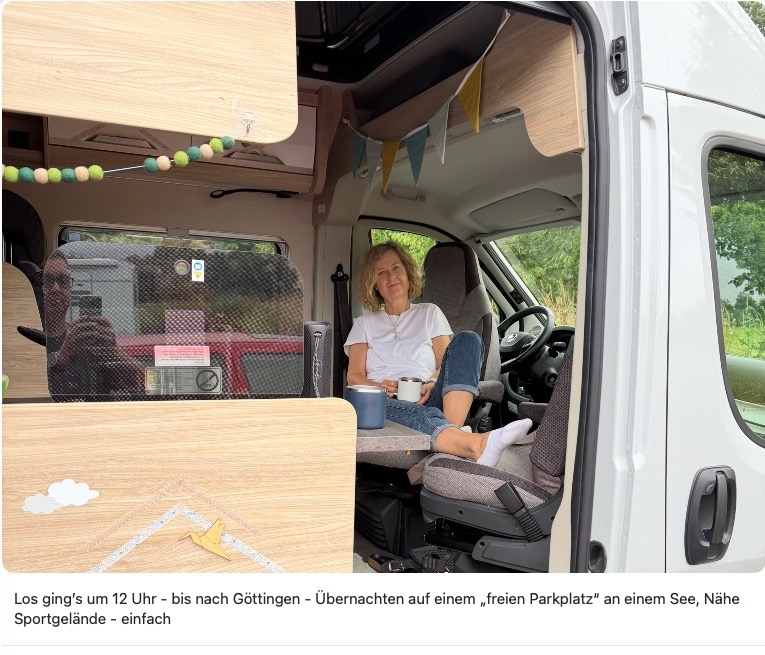 Erster Reisetag im Camper mit Heidi